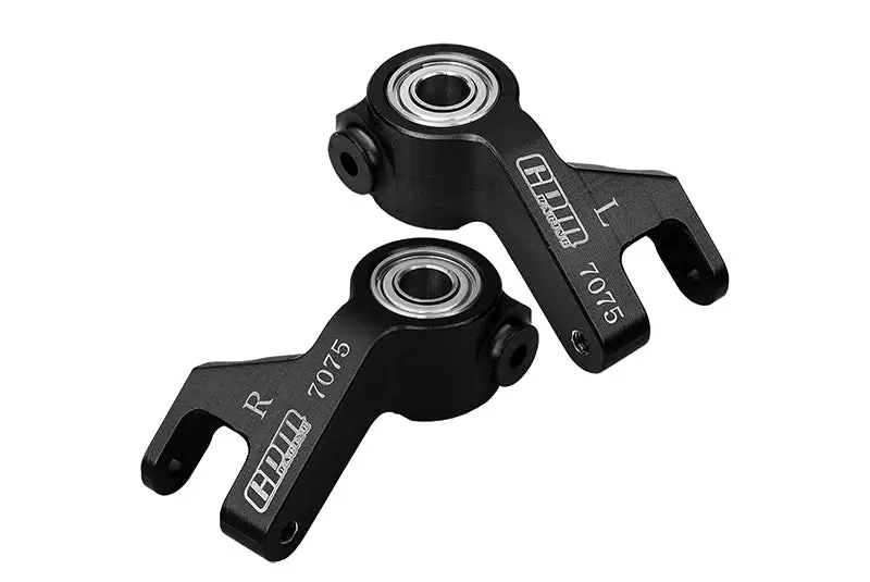 Aluminum 7075 Front Steering Block (Larger Inner Bearings) For Arrma 1/10 Gorgon 4X2 Mega 550 Brushed Monster Truck-Ara3230 Upgrades - Black 1