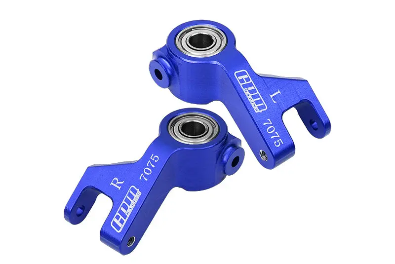 Aluminum 7075 Front Steering Block (Larger Inner Bearings) For Arrma 1/10 Gorgon 4X2 Mega 550 Brushed Monster Truck-Ara3230 Upgrades - Blue 1