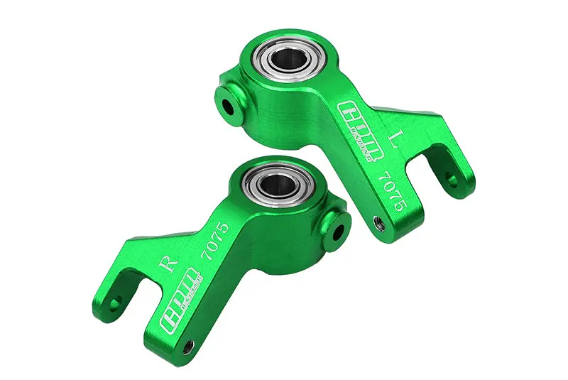 Aluminum 7075 Front Steering Block (Larger Inner Bearings) For Arrma 1/10 Gorgon 4X2 Mega 550 Brushed Monster Truck-Ara3230 Upgrades - Green 1