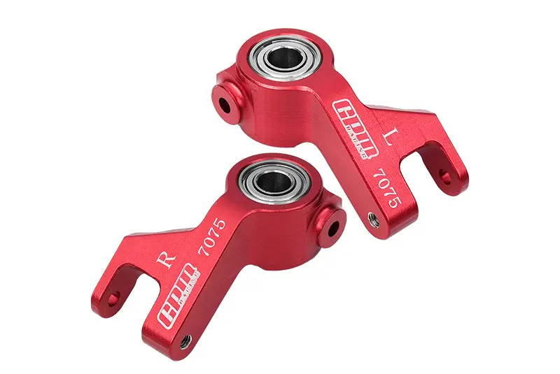 Aluminum 7075 Front Steering Block (Larger Inner Bearings) For Arrma 1/10 Gorgon 4X2 Mega 550 Brushed Monster Truck-Ara3230 Upgrades - Red 1