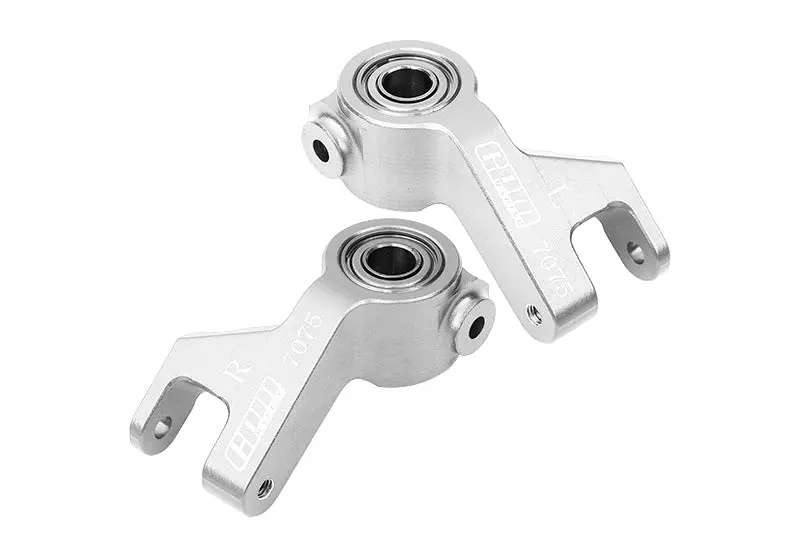 Aluminum 7075 Front Steering Block (Larger Inner Bearings) For Arrma 1/10 Gorgon 4X2 Mega 550 Brushed Monster Truck-Ara3230 Upgrades - Silver 1