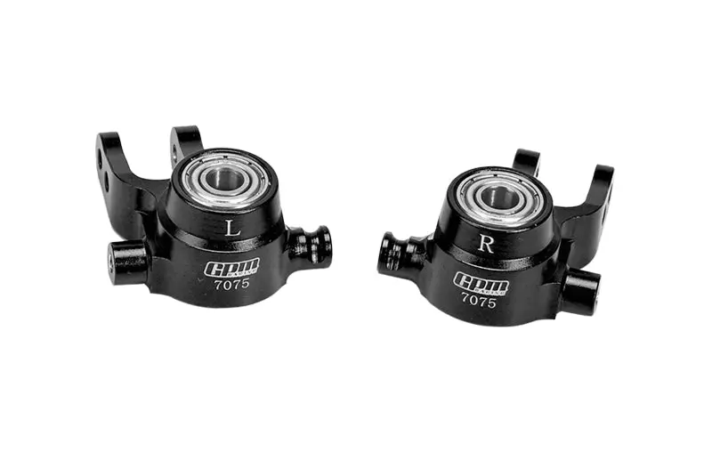 Aluminum 7075 Front Steering Blocks For Traxxas 1:10 Slash 4X4 / Nos Deegan 38 / Rustler 4X4 / Stampede 4X4 / Hoss 4X4 / Ford Fiesta St Rally Upgrade Parts - Black 1