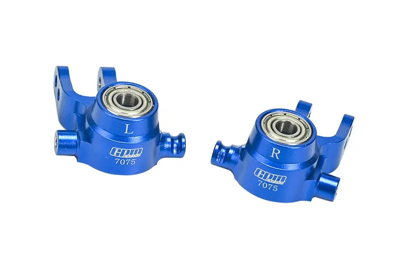 Aluminum 7075 Front Steering Blocks For Traxxas 1:10 Slash 4X4 / Nos Deegan 38 / Rustler 4X4 / Stampede 4X4 / Hoss 4X4 / Ford Fiesta St Rally Upgrade Parts - Blue 1