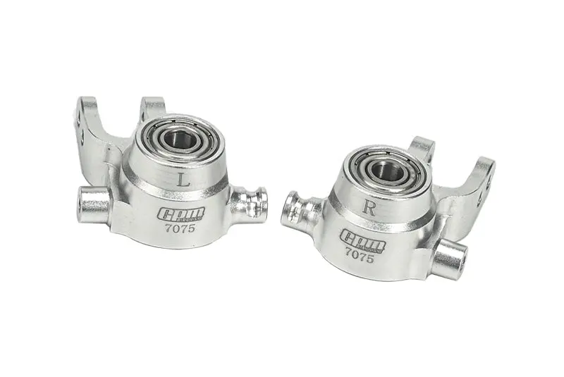 Aluminum 7075 Front Steering Blocks For Traxxas 1:10 Slash 4X4 / Nos Deegan 38 / Rustler 4X4 / Stampede 4X4 / Hoss 4X4 / Ford Fiesta St Rally Upgrade Parts - Silver 1