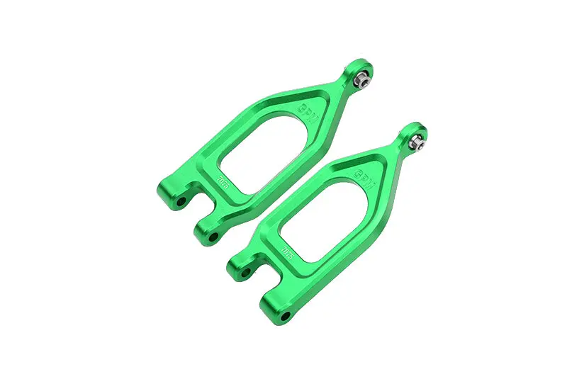 Aluminum 7075 Front Upper Suspension Arms For Arrma 1/10 Gorgon 4X2 Mega 550 Brushed Monster Truck-Ara3230 - Green 1