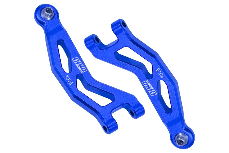 Aluminum 7075 Front Upper Suspension Arms For Arrma 1/18 Granite Grom Mega 380 Brushed 4X4 Monster Truck Ara2102 - Blue 1