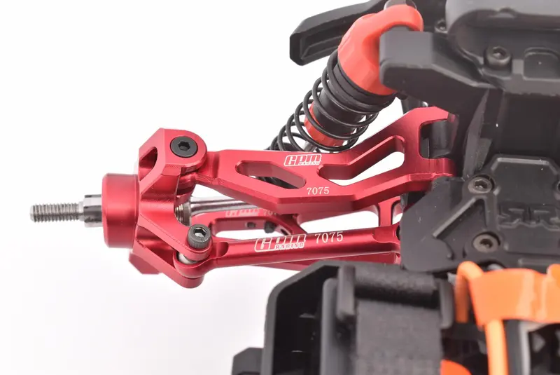 Aluminum 7075 Front Upper Suspension Arms For Arrma 1/18 Granite Grom Mega 380 Brushed 4X4 Monster Truck Ara2102 - Blue 2