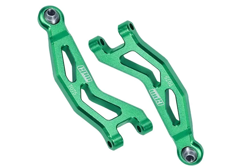 Aluminum 7075 Front Upper Suspension Arms For Arrma 1/18 Granite Grom Mega 380 Brushed 4X4 Monster Truck Ara2102 - Green 1
