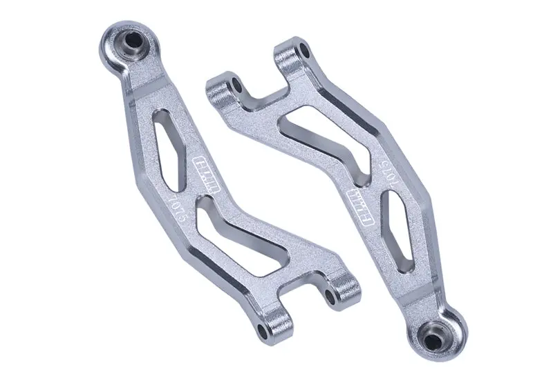 Aluminum 7075 Front Upper Suspension Arms For Arrma 1/18 Granite Grom Mega 380 Brushed 4X4 Monster Truck Ara2102 - Silver 1