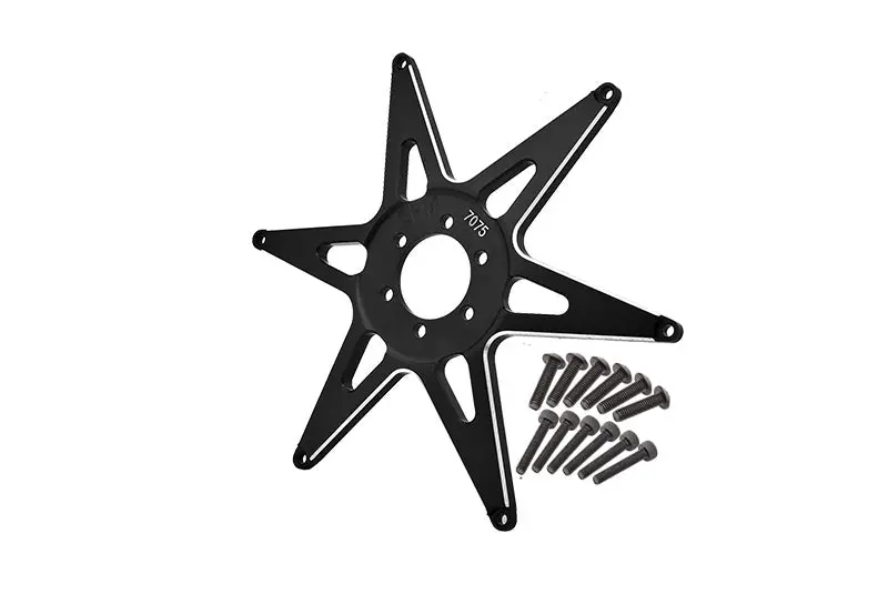 Aluminum 7075 Front Wheel Pattern Buckle For Losi 1:4 Promoto-Mx Motorcycle Dirt Bike Rtr Fxr-Los06000 Rtr Pro Circuit-Los06002 Upgrades - Black 1