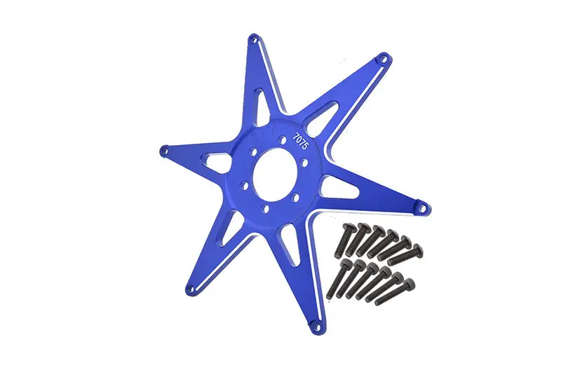 Aluminum 7075 Front Wheel Pattern Buckle For Losi 1:4 Promoto-Mx Motorcycle Dirt Bike Rtr Fxr-Los06000 Rtr Pro Circuit-Los06002 Upgrades - Blue 1