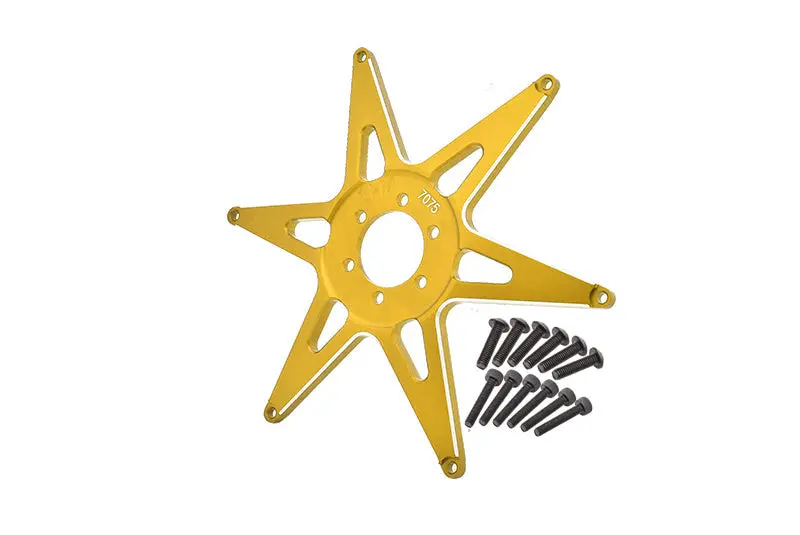Aluminum 7075 Front Wheel Pattern Buckle For Losi 1:4 Promoto-Mx Motorcycle Dirt Bike Rtr Fxr-Los06000 Rtr Pro Circuit-Los06002 Upgrades - Gold 1