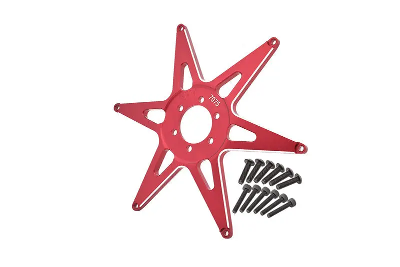 Aluminum 7075 Front Wheel Pattern Buckle For Losi 1:4 Promoto-Mx Motorcycle Dirt Bike Rtr Fxr-Los06000 Rtr Pro Circuit-Los06002 Upgrades - Red 1