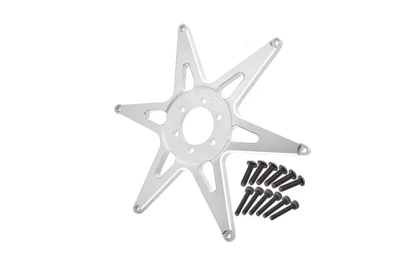 Aluminum 7075 Front Wheel Pattern Buckle For Losi 1:4 Promoto-Mx Motorcycle Dirt Bike Rtr Fxr-Los06000 Rtr Pro Circuit-Los06002 Upgrades - Silver 1