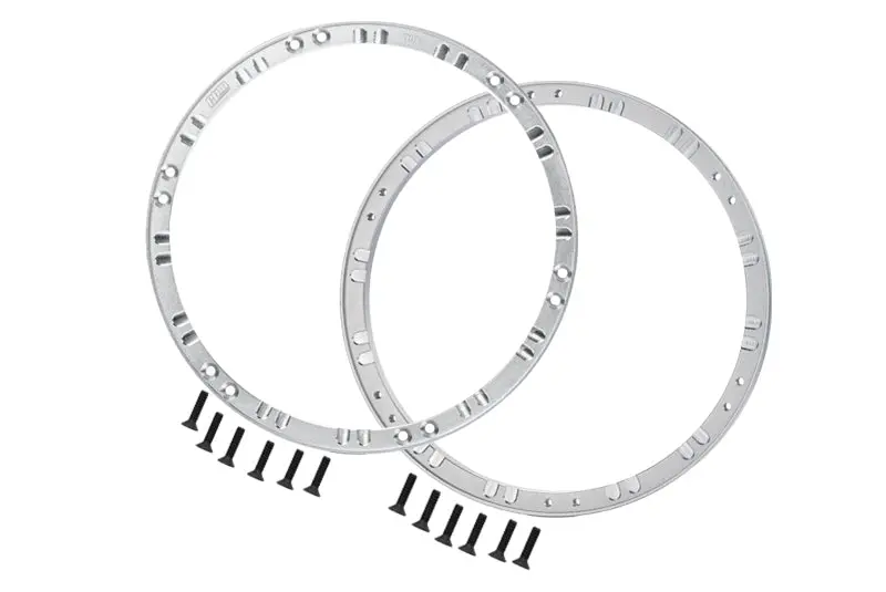 Aluminum 7075 Front Wheel Reinforcement Rings Set For Losi 1:4 Promoto-Mx Motorcycle Dirt Bike Rtr Fxr Los06000 Los06002 Upgrades - Silver 1