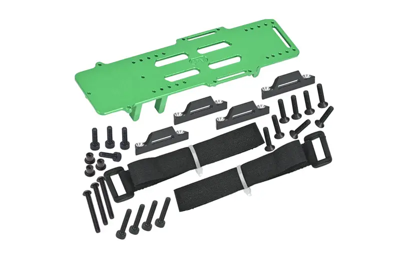 Aluminum 7075 Large Capacity Battery Compartment With Esc And Receiving Bracket For Losi 1/18 Mini Lmt 4X4 Brushed Monster Truck Rtr-Los01026 Upgrades - Green 1
