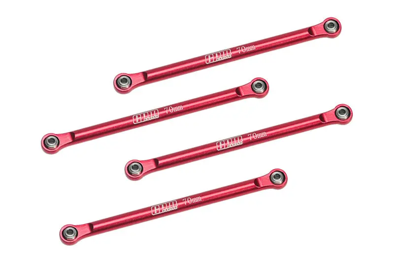 Aluminum 7075 Lower 4-Link Bar Set For Losi 1/18 Mini Lmt 4X4 Brushed Monster Truck Rtr-Los01026 Upgrade Parts - Red 1