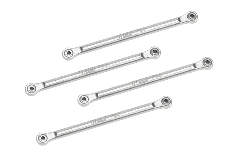 Aluminum 7075 Lower 4-Link Bar Set For Losi 1/18 Mini Lmt 4X4 Brushed Monster Truck Rtr-Los01026 Upgrade Parts - Silver 1