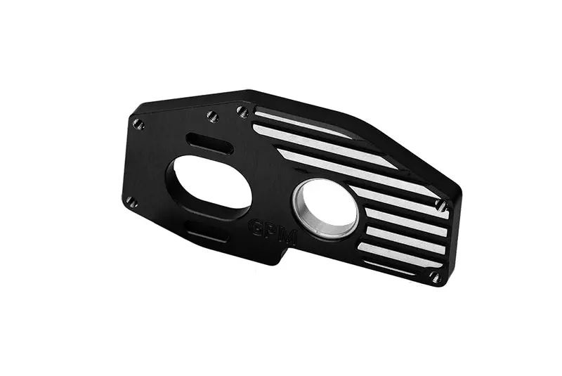 Aluminum 7075 Motor Mount Plate For Center Diff (Larger Inner Bearings) For Arrma 1:8 Mojave 4X4 4S-Ara4404 / 1:10 Outcast 4X4 4S V2-Ara4410v2 / Kraton 4X4 4S V2-Ara4408v2 Upgrades - Black 1