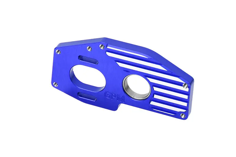 Aluminum 7075 Motor Mount Plate For Center Diff (Larger Inner Bearings) For Arrma 1:8 Mojave 4X4 4S-Ara4404 / 1:10 Outcast 4X4 4S V2-Ara4410v2 / Kraton 4X4 4S V2-Ara4408v2 Upgrades - Blue 1