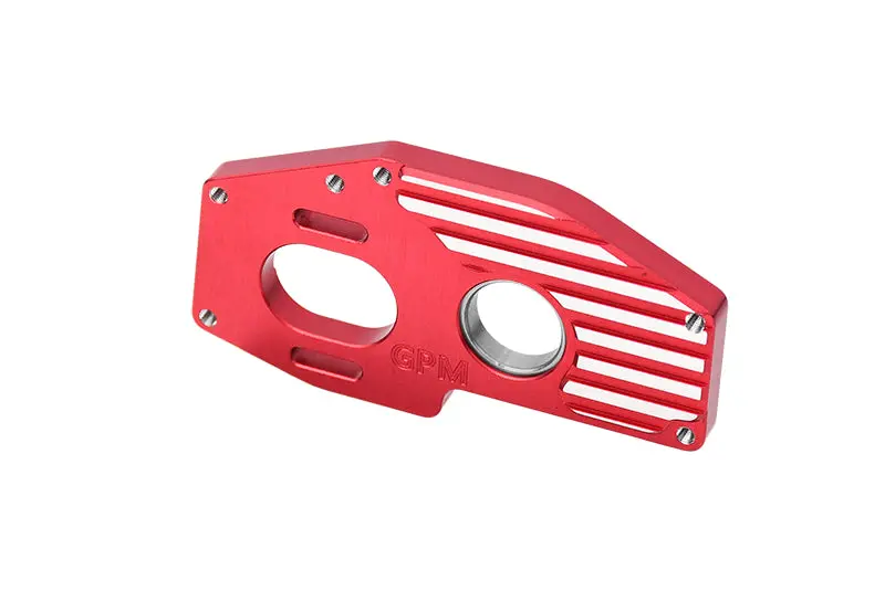 Aluminum 7075 Motor Mount Plate For Center Diff (Larger Inner Bearings) For Arrma 1:8 Mojave 4X4 4S-Ara4404 / 1:10 Outcast 4X4 4S V2-Ara4410v2 / Kraton 4X4 4S V2-Ara4408v2 Upgrades - Red 1