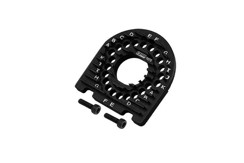 Aluminum 7075 Motor Mount Plate With Heat Sink Fins For Traxxas 1:10 Ford Gt 4-Tec 2.0 83056-4 / 4-Tec 3.0 Corvette Stingary 93054-4 Upgrade Parts - Black 1