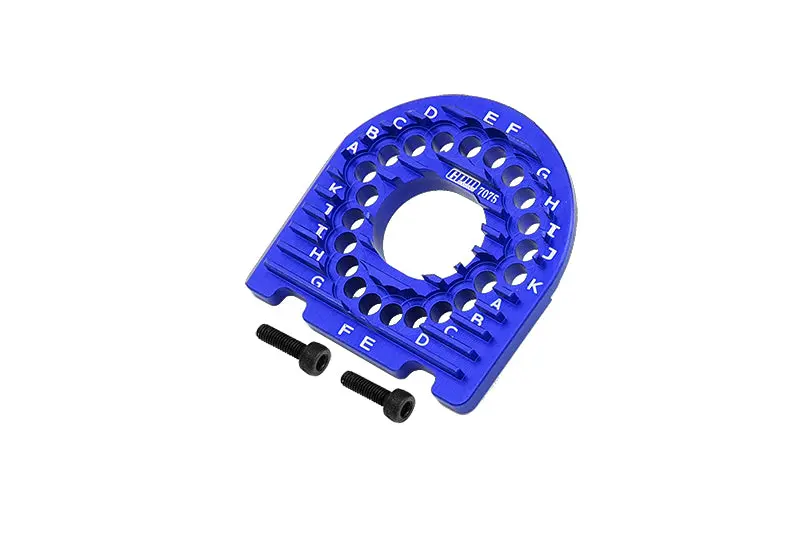 Aluminum 7075 Motor Mount Plate With Heat Sink Fins For Traxxas 1:10 Ford Gt 4-Tec 2.0 83056-4 / 4-Tec 3.0 Corvette Stingary 93054-4 Upgrade Parts - Blue 1