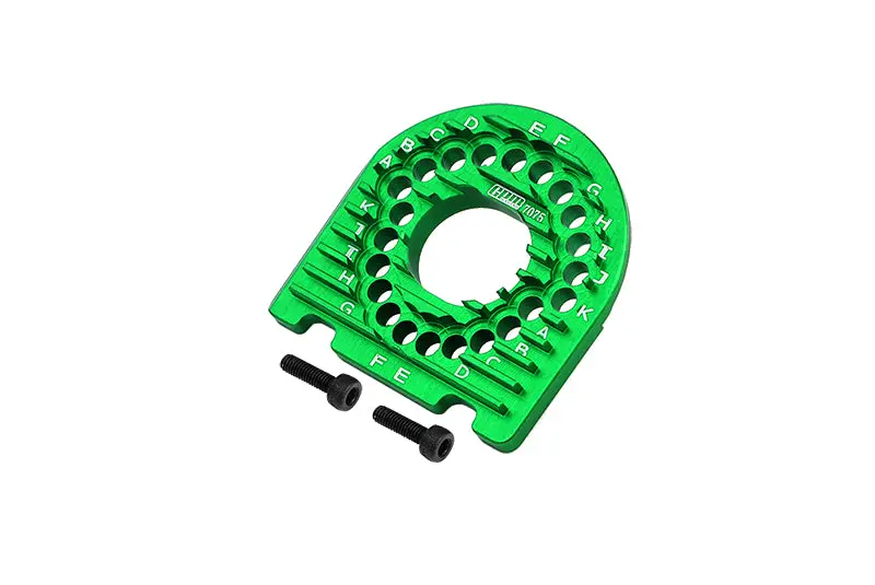 Aluminum 7075 Motor Mount Plate With Heat Sink Fins For Traxxas 1:10 Ford Gt 4-Tec 2.0 83056-4 / 4-Tec 3.0 Corvette Stingary 93054-4 Upgrade Parts - Green 1