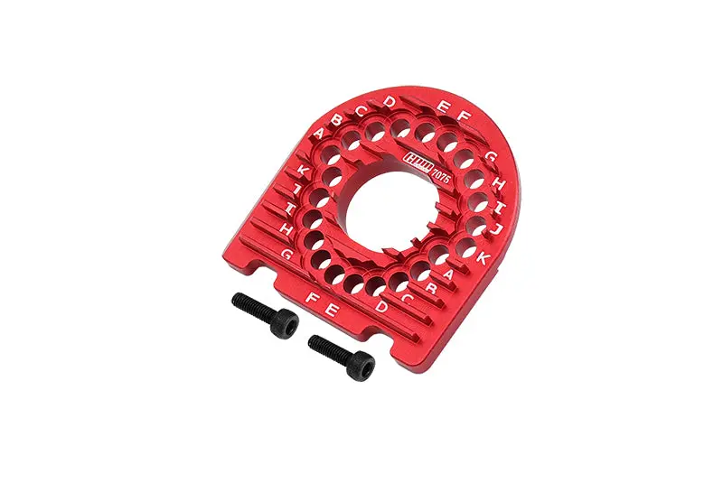 Aluminum 7075 Motor Mount Plate With Heat Sink Fins For Traxxas 1:10 Ford Gt 4-Tec 2.0 83056-4 / 4-Tec 3.0 Corvette Stingary 93054-4 Upgrade Parts - Red 1