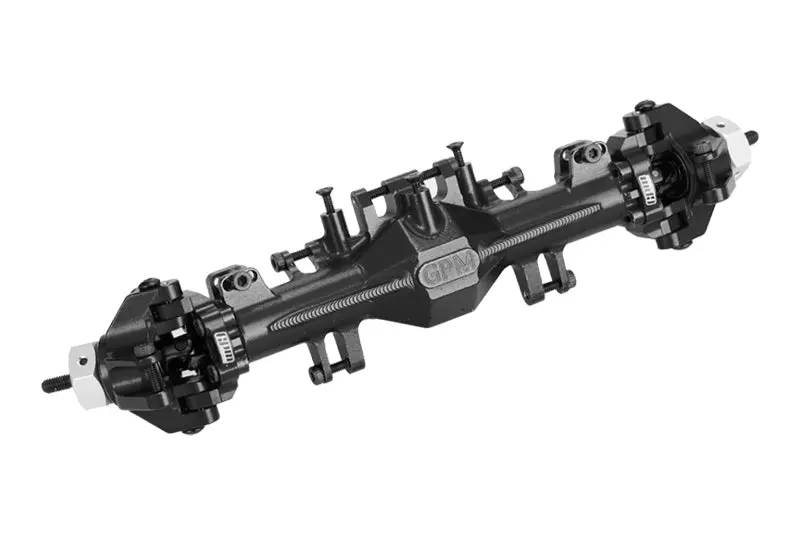Aluminum 7075 Quick Release Front Axle Housing Kit For Losi 1/18 Mini Lmt 4X4 Brushed Monster Truck Rtr-Los01026 Upgrade Parts - Black 1