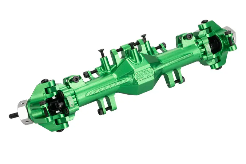 Aluminum 7075 Quick Release Front Axle Housing Kit For Losi 1/18 Mini Lmt 4X4 Brushed Monster Truck Rtr-Los01026 Upgrade Parts - Green 1