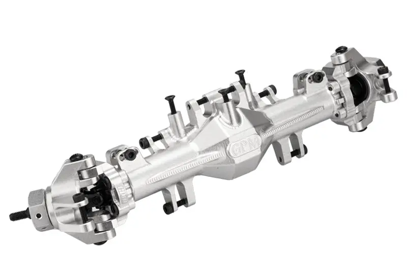 Aluminum 7075 Quick Release Front Axle Housing Kit For Losi 1/18 Mini Lmt 4X4 Brushed Monster Truck Rtr-Los01026 Upgrade Parts - Silver 1
