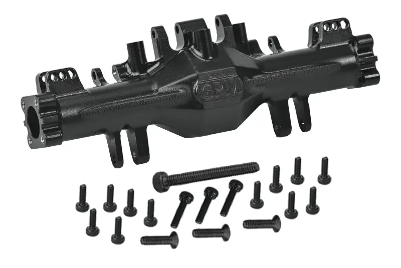Aluminum 7075 Quick Release Front Axle Housing Set For Losi 1/18 Mini Lmt 4X4 Brushed Monster Truck Rtr-Los01026 Upgrades - Black 1