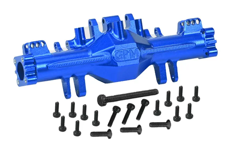 Aluminum 7075 Quick Release Front Axle Housing Set For Losi 1/18 Mini Lmt 4X4 Brushed Monster Truck Rtr-Los01026 Upgrades - Blue 1