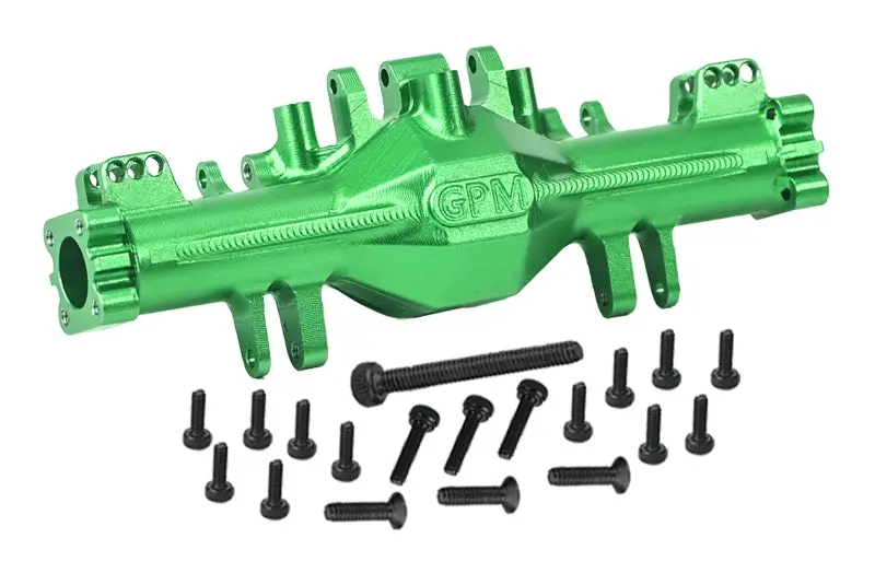 Aluminum 7075 Quick Release Front Axle Housing Set For Losi 1/18 Mini Lmt 4X4 Brushed Monster Truck Rtr-Los01026 Upgrades - Green 1