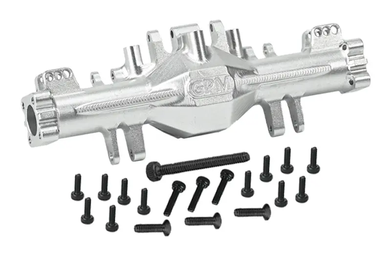 Aluminum 7075 Quick Release Front Axle Housing Set For Losi 1/18 Mini Lmt 4X4 Brushed Monster Truck Rtr-Los01026 Upgrades - Silver 1