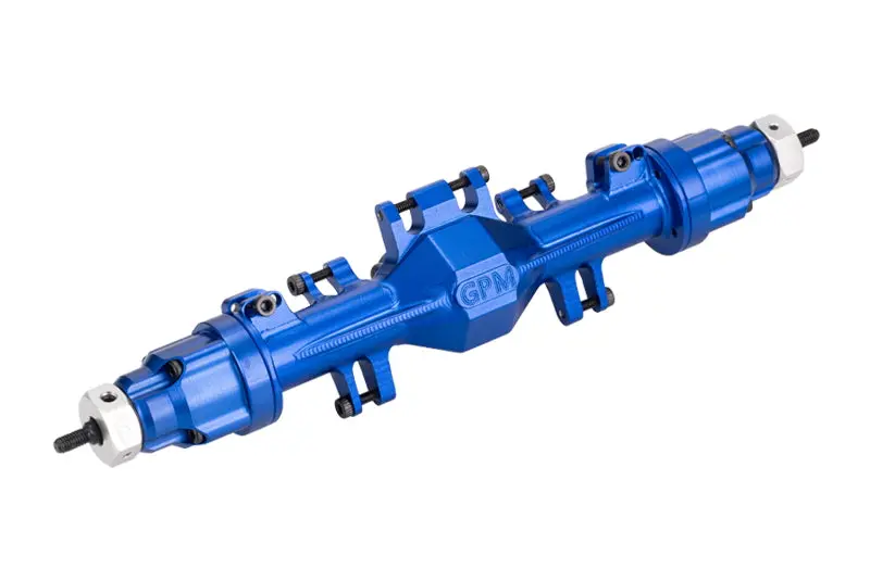 Aluminum 7075 Quick Release Rear Axle Housing Kit For Losi 1/18 Mini Lmt 4X4 Brushed Monster Truck Rtr-Los01026 Upgrade Parts - Blue 1
