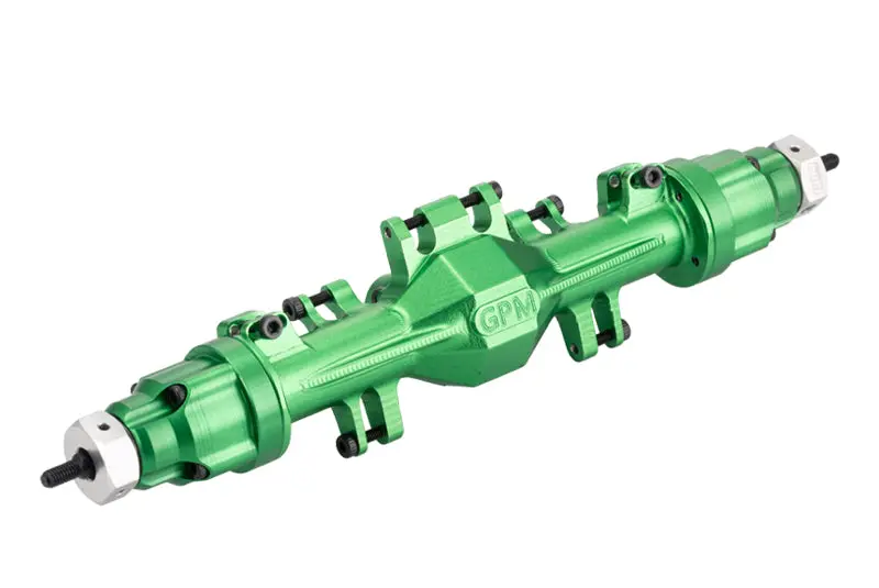 Aluminum 7075 Quick Release Rear Axle Housing Kit For Losi 1/18 Mini Lmt 4X4 Brushed Monster Truck Rtr-Los01026 Upgrade Parts - Green 1