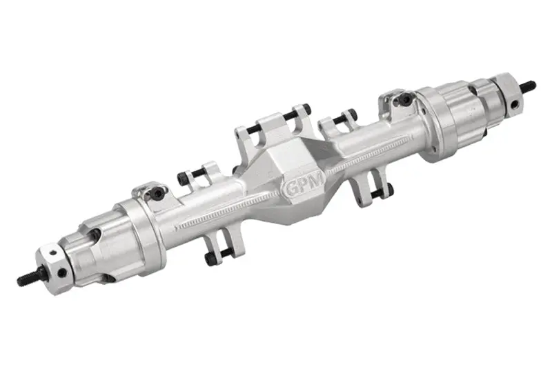 Aluminum 7075 Quick Release Rear Axle Housing Kit For Losi 1/18 Mini Lmt 4X4 Brushed Monster Truck Rtr-Los01026 Upgrade Parts - Silver 1