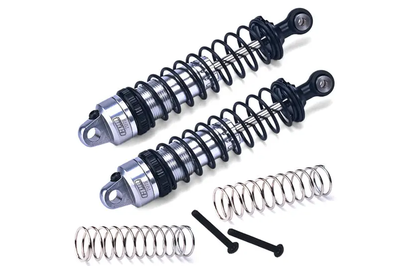 Aluminum 7075 Rear Adjustable Spring Damper 90Mm For Tamiya 1:10 R/C 58719 Bbx Bb-01 Upgrade Parts - Silver 1