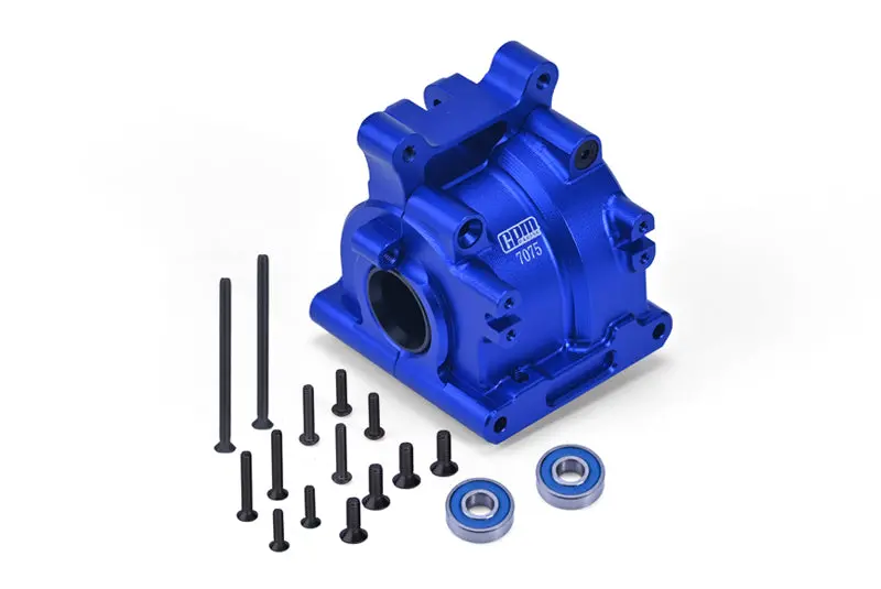 Aluminum 7075 Rear Bulkhead (Larger Inner Bearings) For Losi 1:10 Lasernut U4 Tenacity Los03028 / Tenacity Db Pro Los03027v2 Upgrades - Blue 1