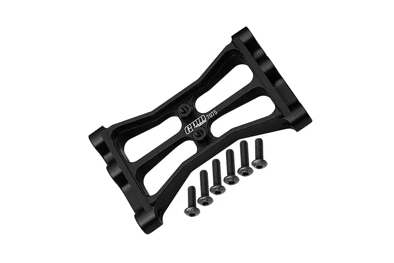 Aluminum 7075 Rear Chassis Crossmember For Traxxas 1:10 Trx 4 Trail Defender Crawler / Trx 6 Mercedes Benz G63 Upgrades - Black 1