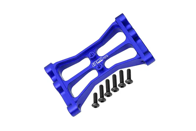 Aluminum 7075 Rear Chassis Crossmember For Traxxas 1:10 Trx 4 Trail Defender Crawler / Trx 6 Mercedes Benz G63 Upgrades - Blue 1