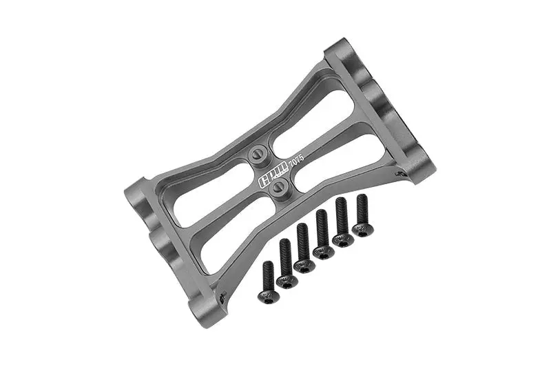 Aluminum 7075 Rear Chassis Crossmember For Traxxas 1:10 Trx 4 Trail Defender Crawler/Trx 6 Mercedes Benz G63 Upgrades - Gray Silver 1