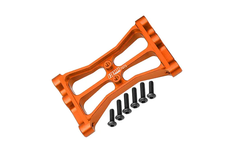 Aluminum 7075 Rear Chassis Crossmember For Traxxas 1:10 Trx 4 Trail Defender Crawler / Trx 6 Mercedes Benz G63 Upgrades - Orange 1