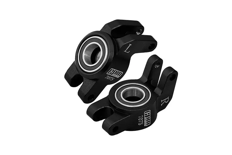 Aluminum 7075 Rear Hub (Larger Inner Bearings) For Arrma 1/18 Granite Grom Mega 380 Brushed 4X4 Monster Truck Ara2102 - Black 1