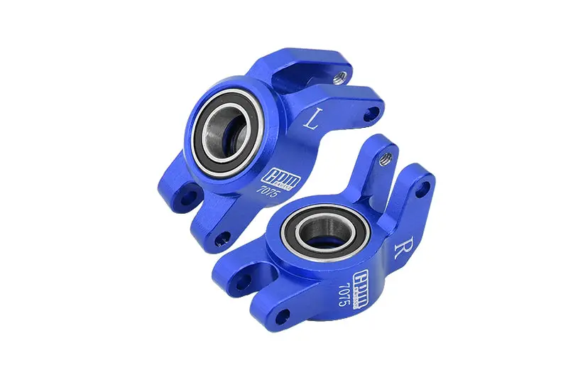 Aluminum 7075 Rear Hub (Larger Inner Bearings) For Arrma 1/18 Granite Grom Mega 380 Brushed 4X4 Monster Truck Ara2102 - Blue 1