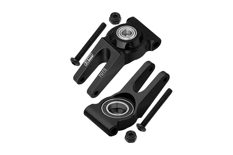 Aluminum 7075 Rear Hub (Larger Inner Bearings) For Arrma 1:10 Gorgon / Senton / Vorteks / Senton V3 / Big Rock / Big Rock V3 / Granite / Granite V3 / Vorteks / 1:8 Typhon Upgrade Parts - Black 1