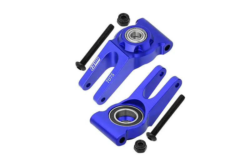 Aluminum 7075 Rear Hub (Larger Inner Bearings) For Arrma 1:10 Gorgon / Senton / Vorteks / Senton V3 / Big Rock / Big Rock V3 / Granite / Granite V3 / Vorteks / 1:8 Typhon Upgrade Parts - Blue 1
