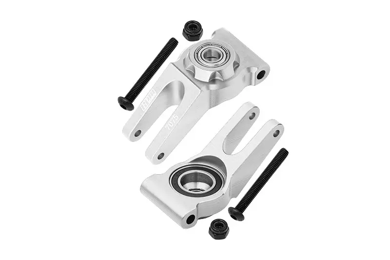 Aluminum 7075 Rear Hub (Larger Inner Bearings) For Arrma 1:10 Gorgon / Senton / Vorteks / Senton V3 / Big Rock / Big Rock V3 / Granite / Granite V3 / Vorteks / 1:8 Typhon Upgrade Parts - Silver 1